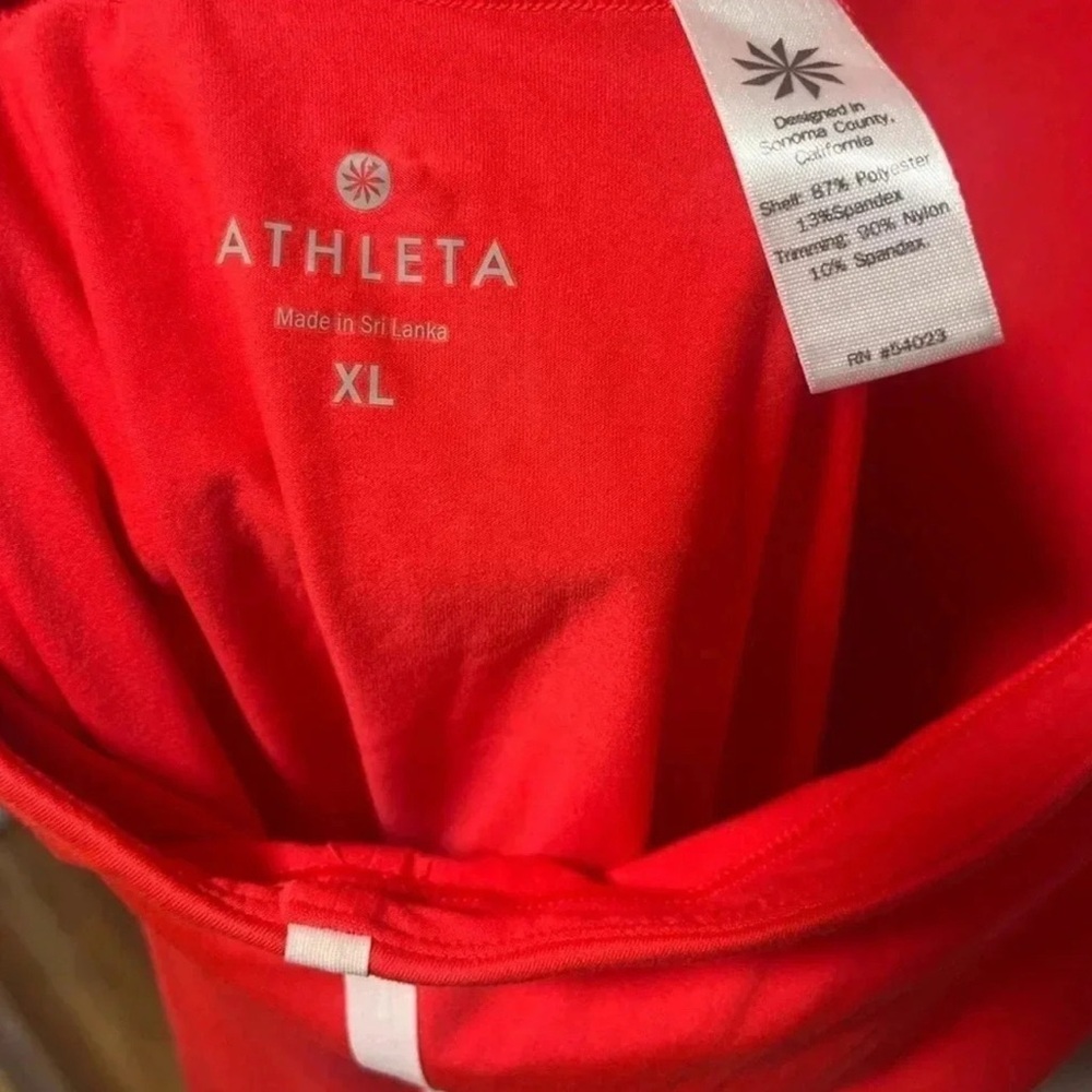 Athleta Bright Red Racerback Tank Top - Picture 3 of 3